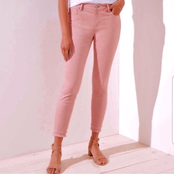 LOFT Denim - LOFT Mauve Modern Skinny Raw Hem Jeans Size 31/12